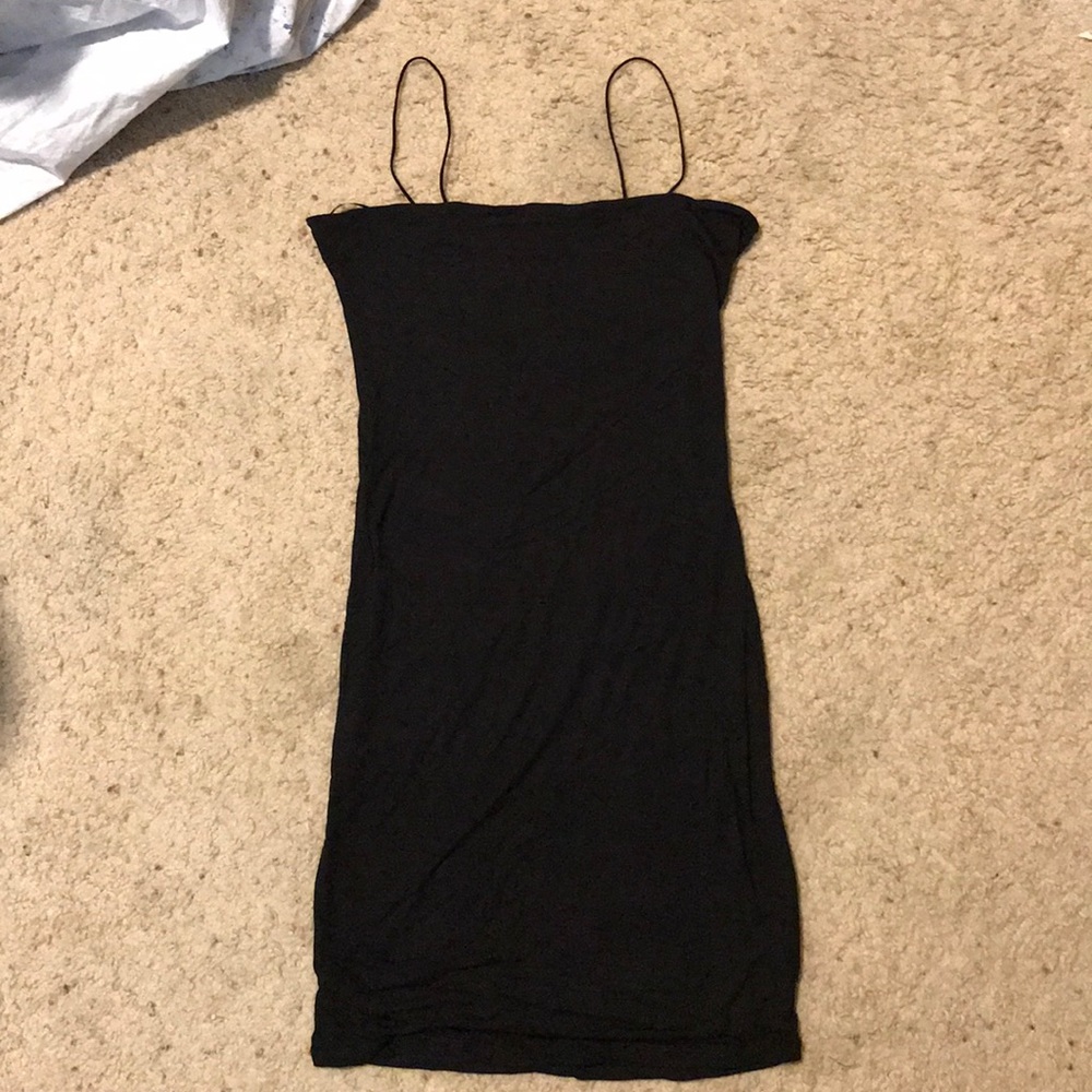 Black Knit Sexy Mini Dress